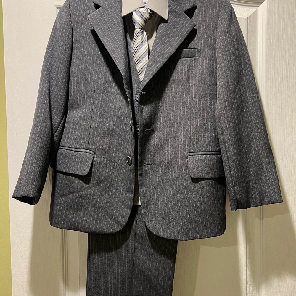 Gray Pinstripe kid's Suit